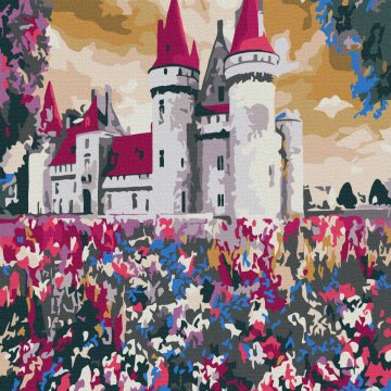 Castle among wildflowers