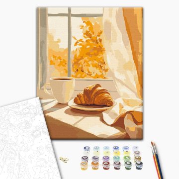 Croissant and coffee