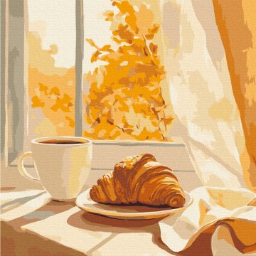 Croissant and coffee