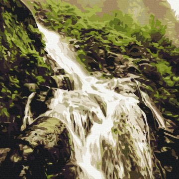 The sound of a waterfall