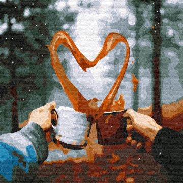 Romantic morning in the woods