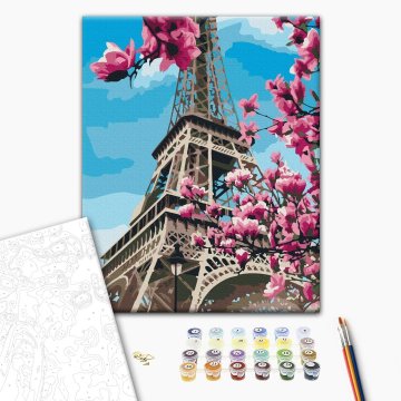 Magnolii înflorite în Paris