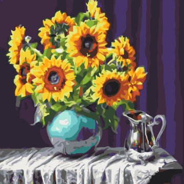Sunflowers in a vase
