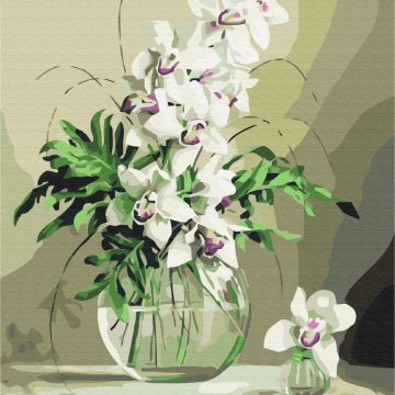 Die Orchideen in einer Vase