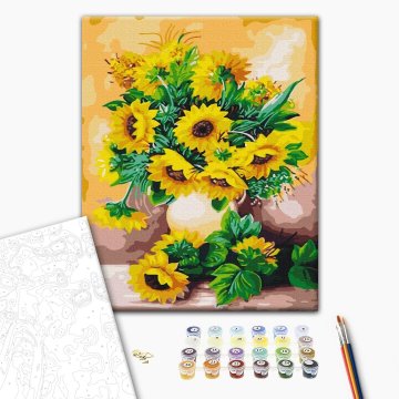 A bouquet of sunflowers