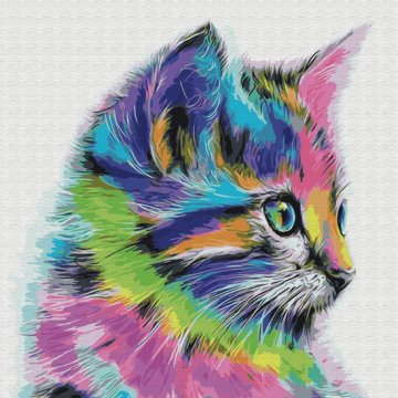 Cat in paint