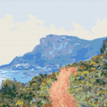 Mountain road in Monaco. Claude Monet