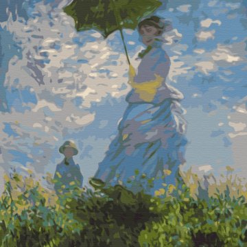 Frau mit Regenschirm. Claude Monet