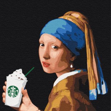 Girl with double latte
