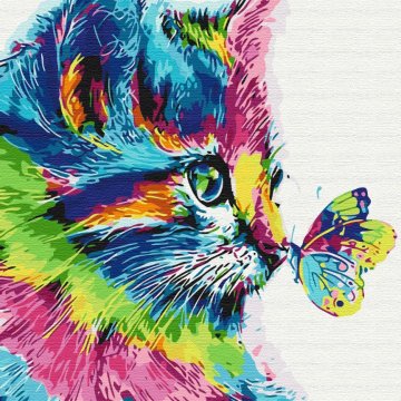 Cat in paint
