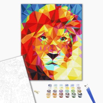 Lion in a mosaic