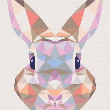 Rabbit in a mosaic