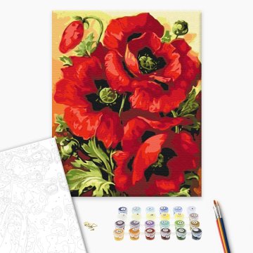 Print in poppies