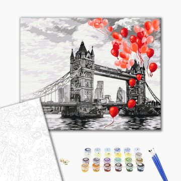 Luftballons über der Tower Bridge