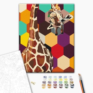 Giraffe in a mosaic