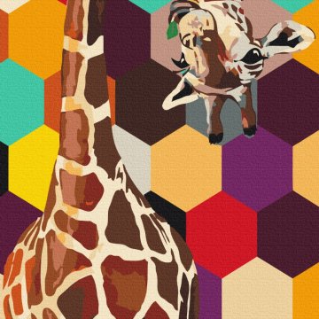 Giraffe in a mosaic