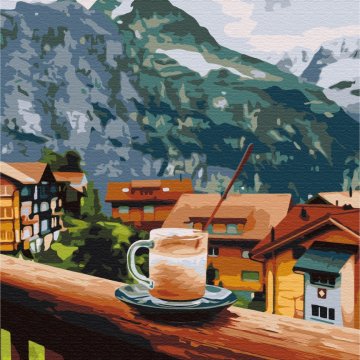 Mountain-flavored cappuccino