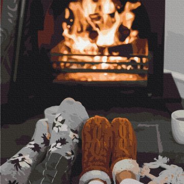 Coziness by the fireplace