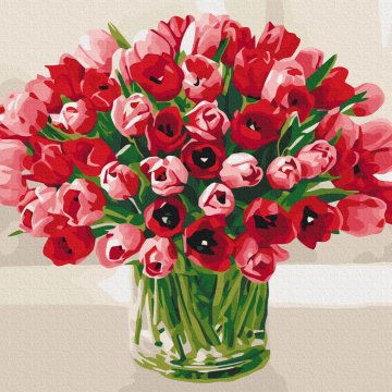 Bouquet of tulips for your beloved