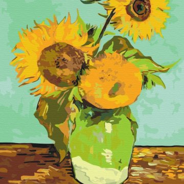 "Three Sunflowers in a Vase" by Vincent Van Gogh