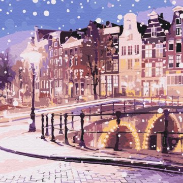 Fairy tale of winter Amsterdam