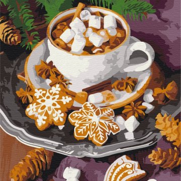Spicy cocoa with snow