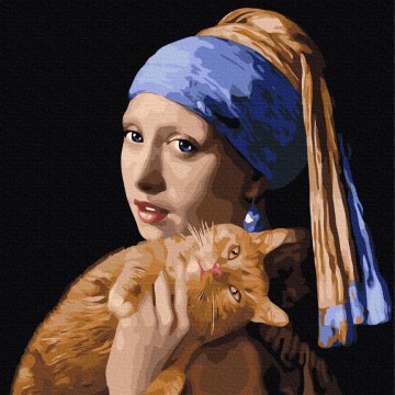 Girl with a red cat