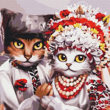 Mariage de chats ukrainiens ©Marysha_art