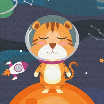 Tiger cub cosmonaut
