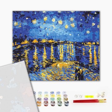 Hvězdná noc nad Rhônou. Van Gogh