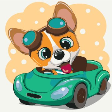 Corgi at the helm