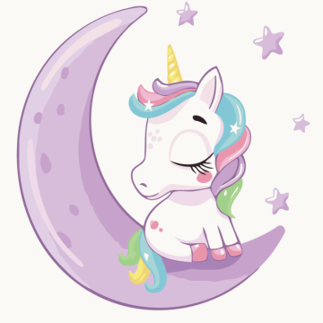 Unicorn on the moon