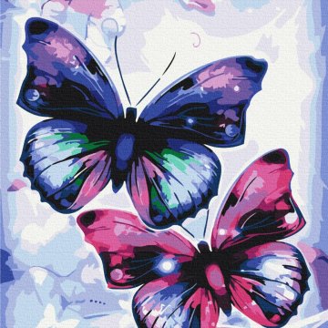 Glänzende Schmetterlinge