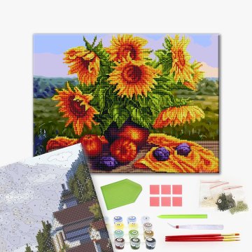 Still life with sunflowers