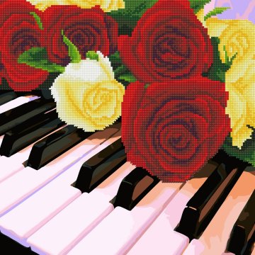 Roses on the piano