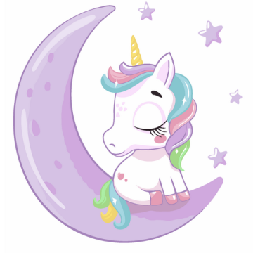 Licorne sur la lune