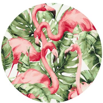 Flamants roses sous les tropiques (Taille M)