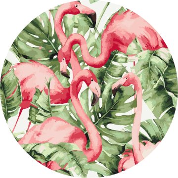 Flamingos in the tropics (Size L)