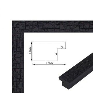 Baguette frame (black granite 4 cm) 40х50