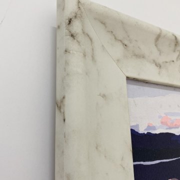Baguette frame (white marble, 6,6 cm) 40х50