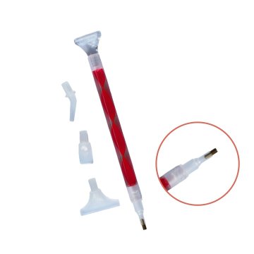 Stylus for diamond mosaic with 4 nozzles. Red