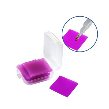 Lijmgel voor ruitmozaïek 25x25 mm in een doosje. Violet