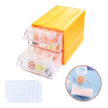 Square rhinestone container: perfect organisation of your creative process