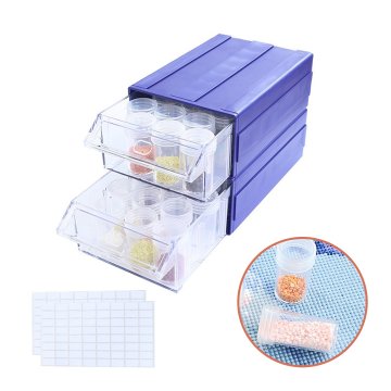 Square rhinestone container: perfect organisation of your creative process