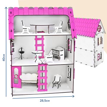 Maison de poupée 15x18.5x40 cm