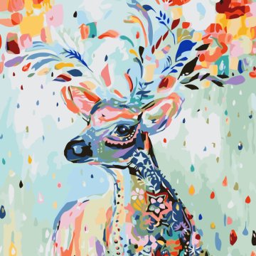 Colourful deer