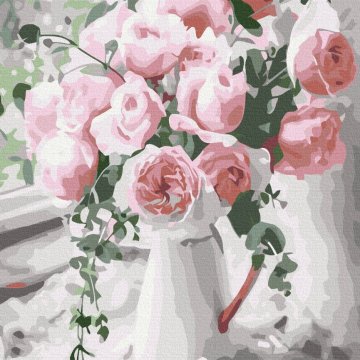 Bouquet de roses tendres