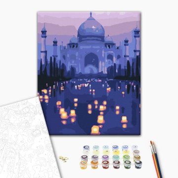 Avond bij de Taj Mahal