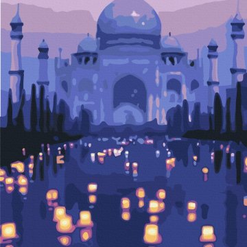 Avond bij de Taj Mahal