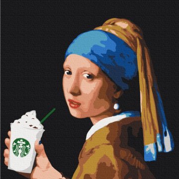 Girl with double latte